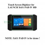 Touch Screen Digitizer Replacement for LAUNCH X431 PAD IV HD